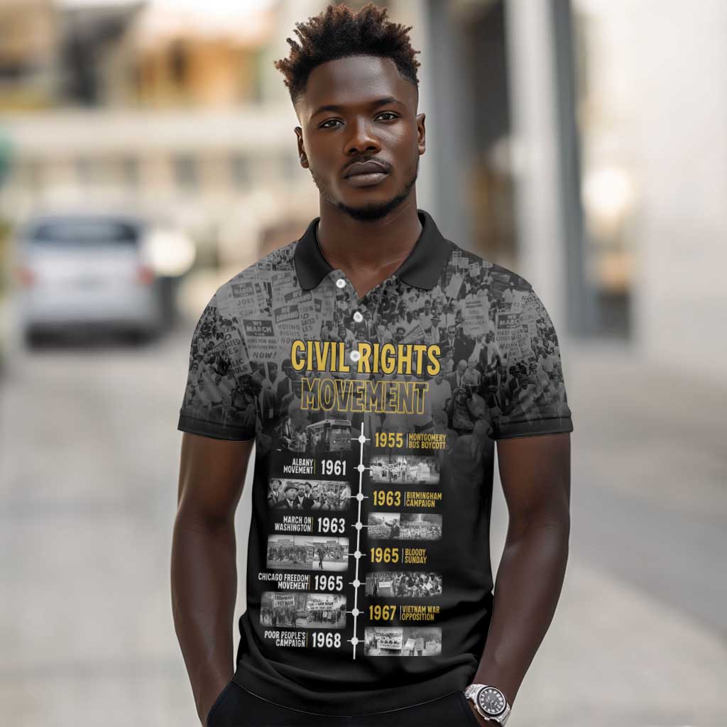 African-American History Month Polo Shirt Civil Rights Movement