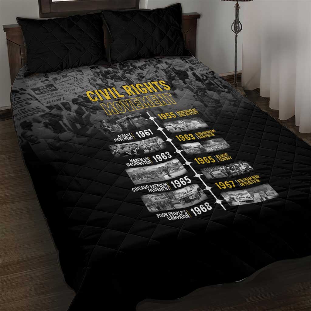 African-American History Month Quilt Bed Set Civil Rights Movement
