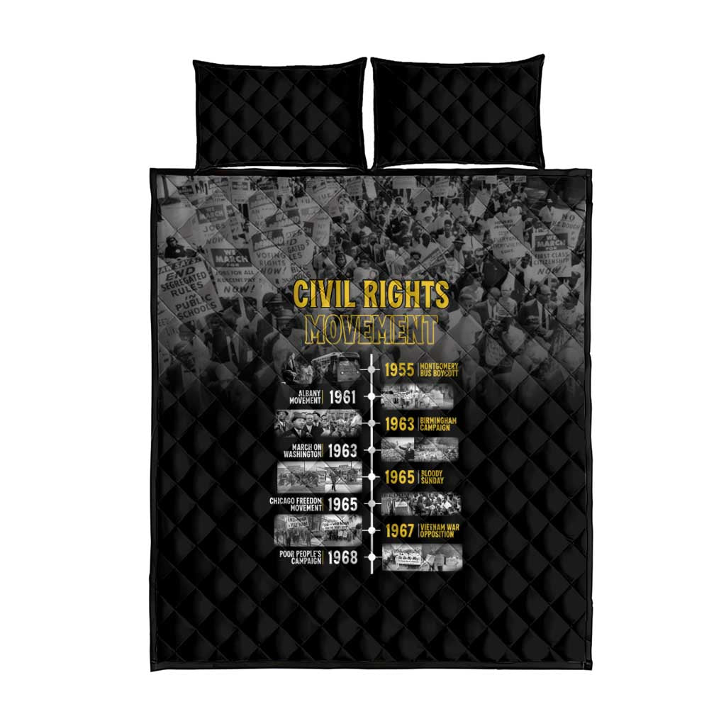 African-American History Month Quilt Bed Set Civil Rights Movement
