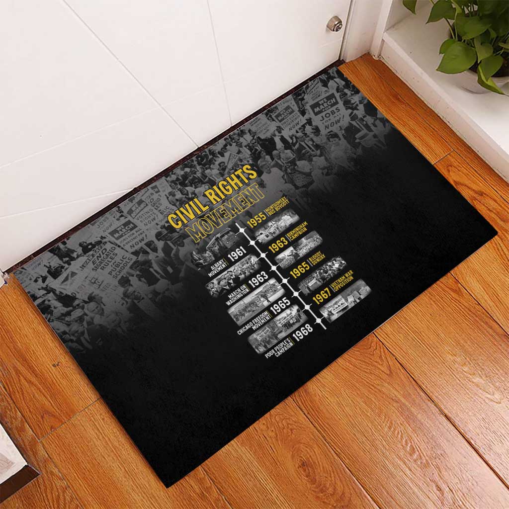 African-American History Month Rubber Doormat Civil Rights Movement