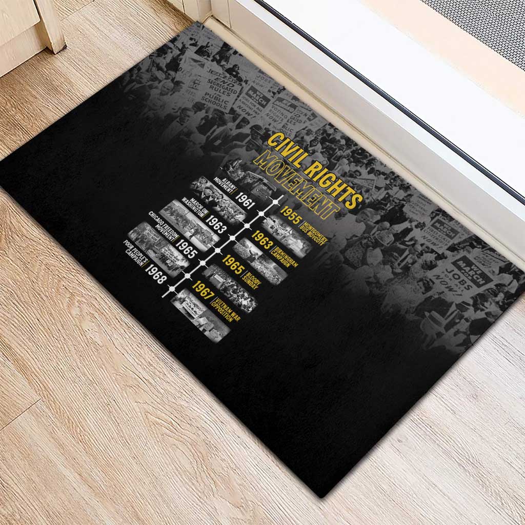 African-American History Month Rubber Doormat Civil Rights Movement
