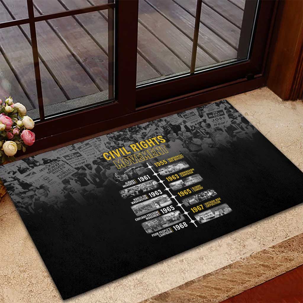 African-American History Month Rubber Doormat Civil Rights Movement