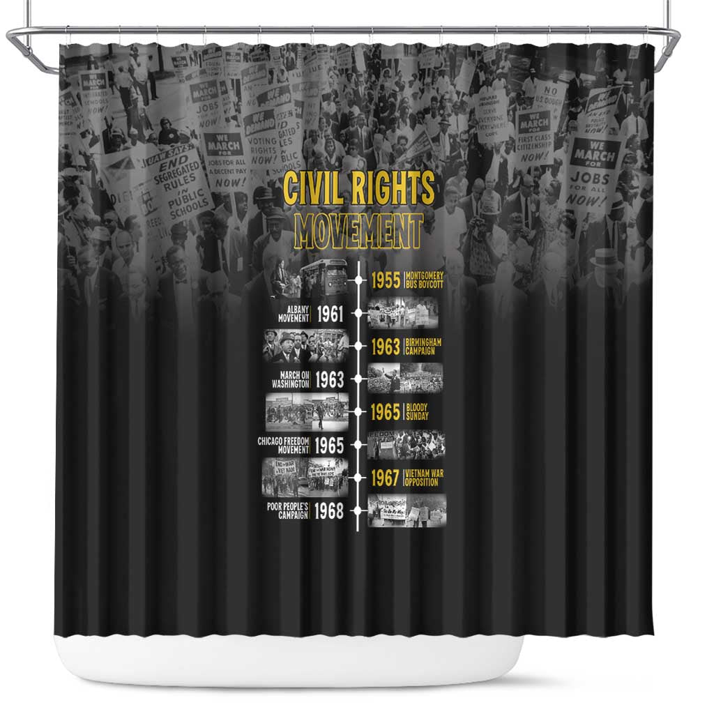 African-American History Month Shower Curtain Civil Rights Movement