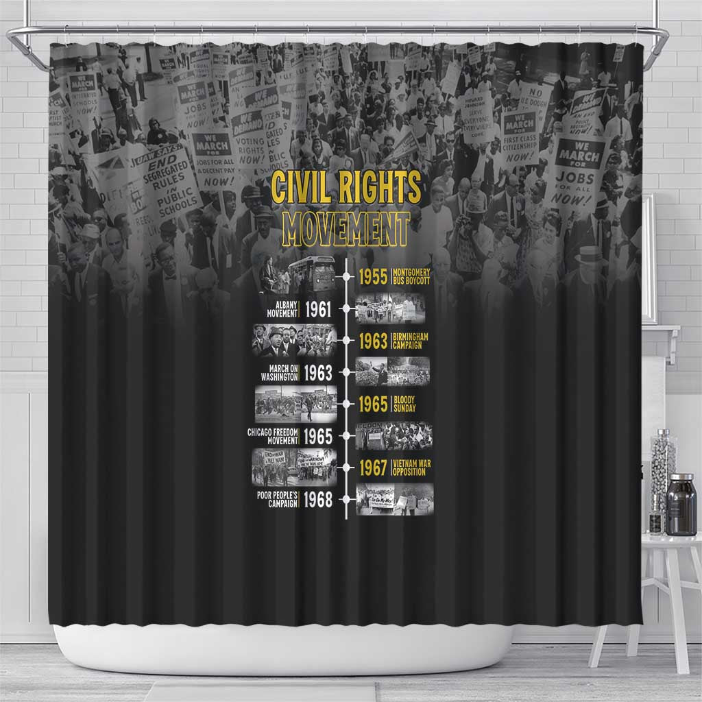 African-American History Month Shower Curtain Civil Rights Movement