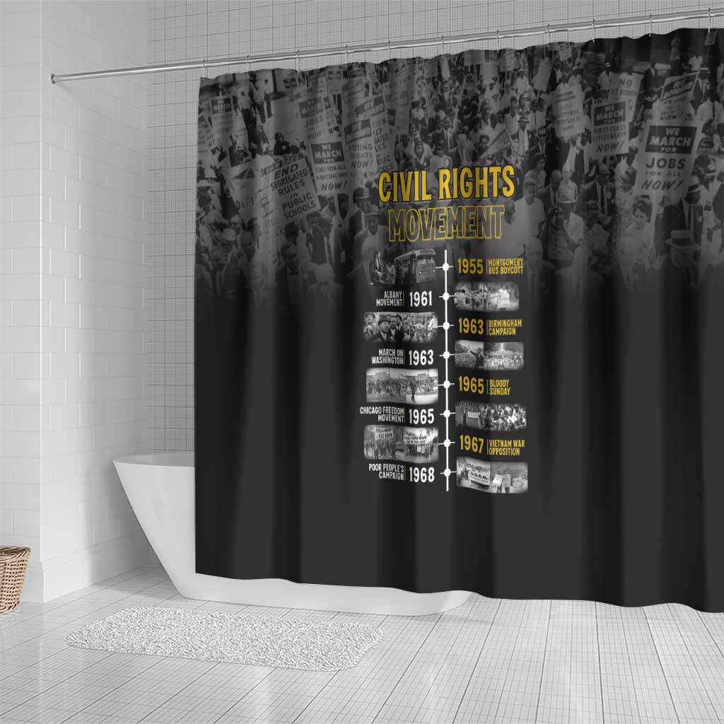 African-American History Month Shower Curtain Civil Rights Movement