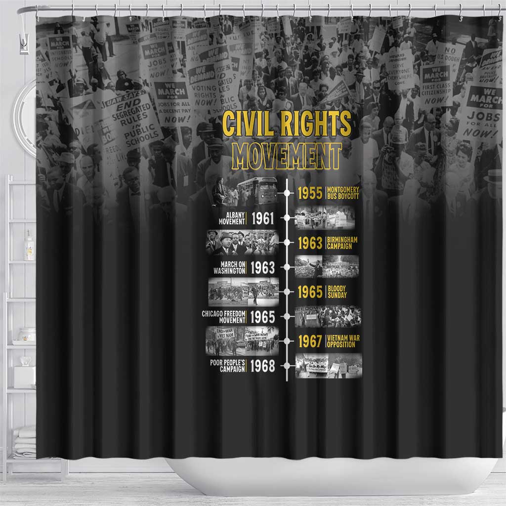African-American History Month Shower Curtain Civil Rights Movement