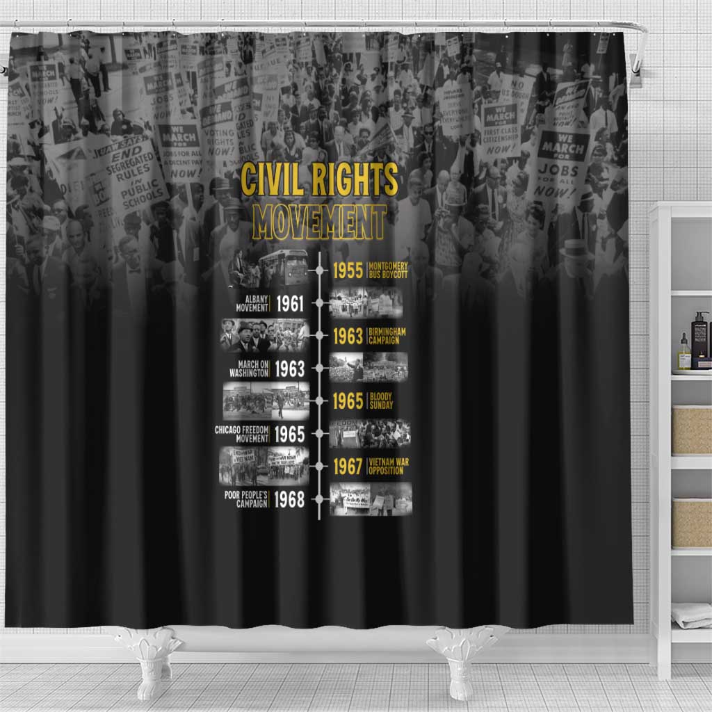 African-American History Month Shower Curtain Civil Rights Movement