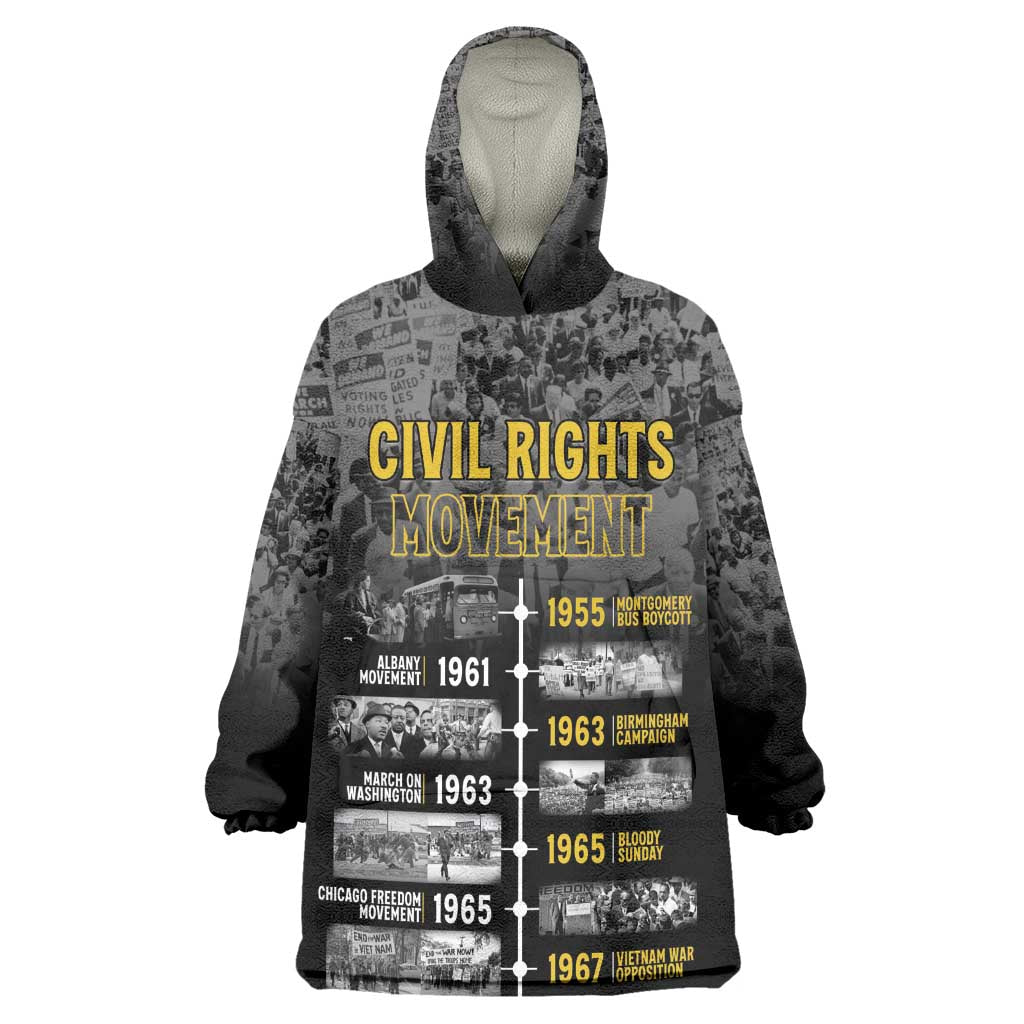 African-American History Month Wearable Blanket Hoodie Civil Rights Movement