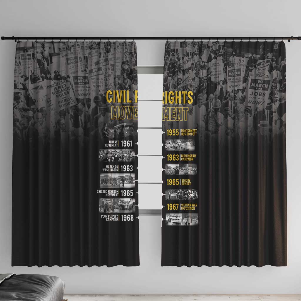 African-American History Month Window Curtain Civil Rights Movement