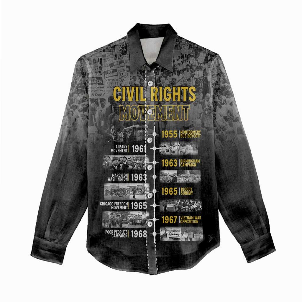 African-American History Month Women Casual Shirt Civil Rights Movement