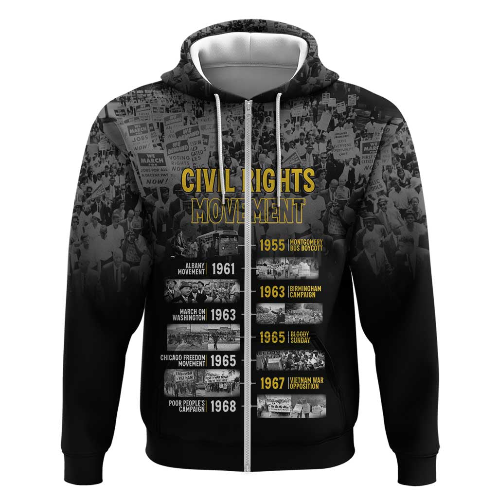 African-American History Month Zip Hoodie Civil Rights Movement