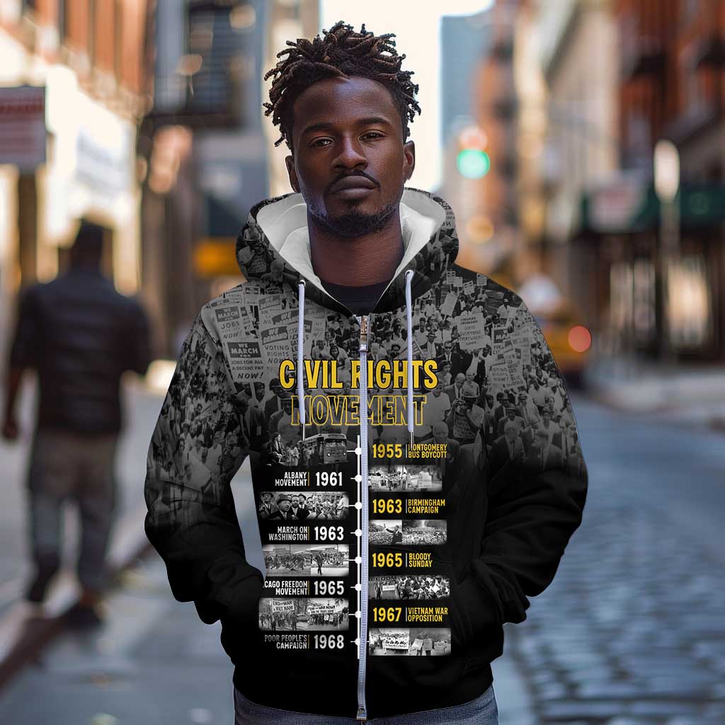 African-American History Month Zip Hoodie Civil Rights Movement