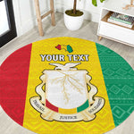 Personalised Afro Guinea Round Carpet Coat Of Arms Flag Style