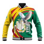 Guinea Baseball Jacket Coat Of Arms With Pigeon - Kente Pattern