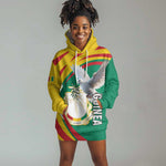 Guinea Hoodie Dress Coat Of Arms With Pigeon - Kente Pattern