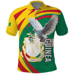 Guinea Polo Shirt Coat Of Arms With Pigeon - Kente Pattern