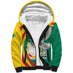 Guinea Sherpa Hoodie Coat Of Arms With Pigeon - Kente Pattern