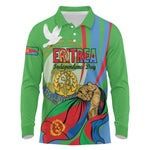 Happy Eritrea Independence Day Long Sleeve Polo Shirt 34th Anniversary