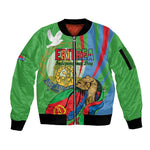 Happy Eritrea Independence Day Sleeve Zip Bomber Jacket 34th Anniversary
