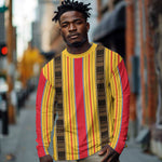 Eritrea Traditional Saho Mix Tilet Pattern Long Sleeve Shirt