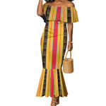 Eritrea Traditional Saho Mix Tilet Pattern Mermaid Dress