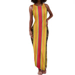 Eritrea Traditional Saho Mix Tilet Pattern Tank Maxi Dress