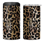 African Leopard Skin Pattern 4 in 1 Can Cooler Tumbler