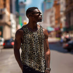 African Leopard Skin Pattern Men Tank Top