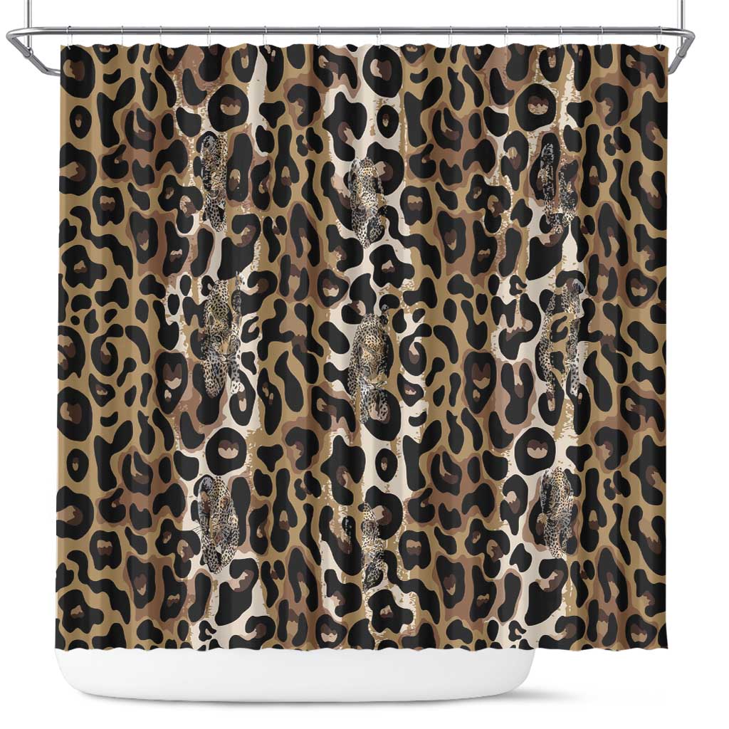African Leopard Skin Pattern Shower Curtain