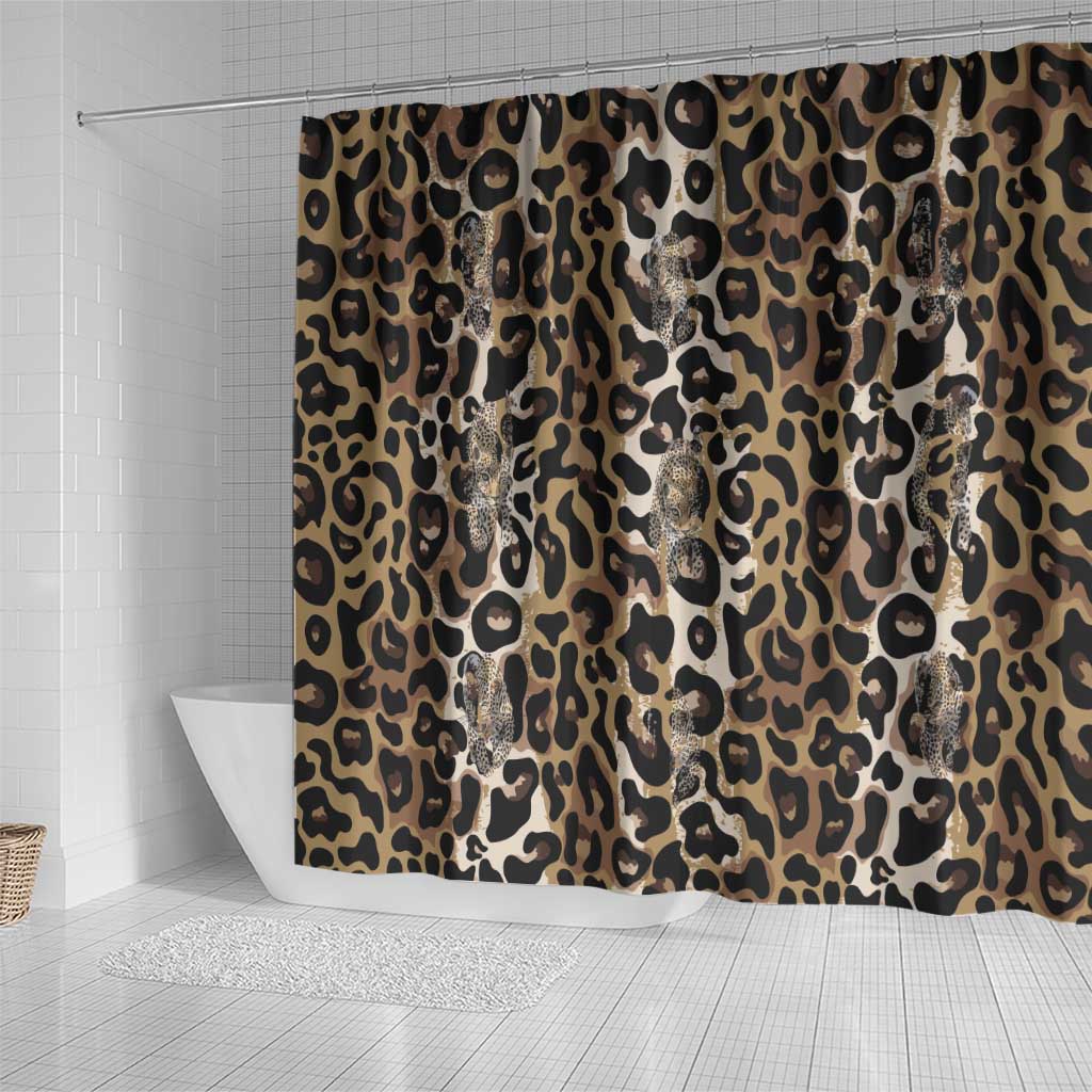 African Leopard Skin Pattern Shower Curtain