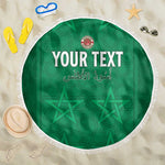 Custom Morocco Football Beach Blanket Dima Maghrib