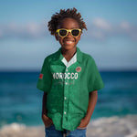 Custom Morocco Football Kid Hawaiian Shirt Dima Maghrib
