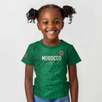 Custom Morocco Football Kid T shirt Dima Maghrib