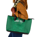 Custom Morocco Football Leather Tote Bag Dima Maghrib