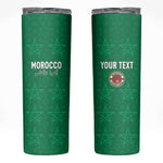Custom Morocco Football Skinny Tumbler Dima Maghrib