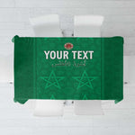 Custom Morocco Football Tablecloth Dima Maghrib