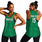 Custom Morocco Football Women Racerback Tank Dima Maghrib