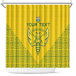 Custom Jamhuri ya Rwanda Football Shower Curtain Go Amavubi Go