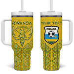 Custom Jamhuri ya Rwanda Football Tumbler With Handle Go Amavubi Go
