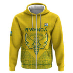 Custom Jamhuri ya Rwanda Football Zip Hoodie Go Amavubi Go