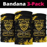 Personalized African-American Heroes Neck Gaiter Bison Buffalo Soldiers - Black Grunge Style LT15