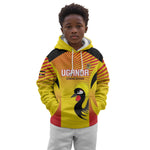 Custom Uganda Cricket Kid Hoodie Go Champions - African Pride