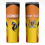 Custom Uganda Cricket Skinny Tumbler Go Champions - African Pride