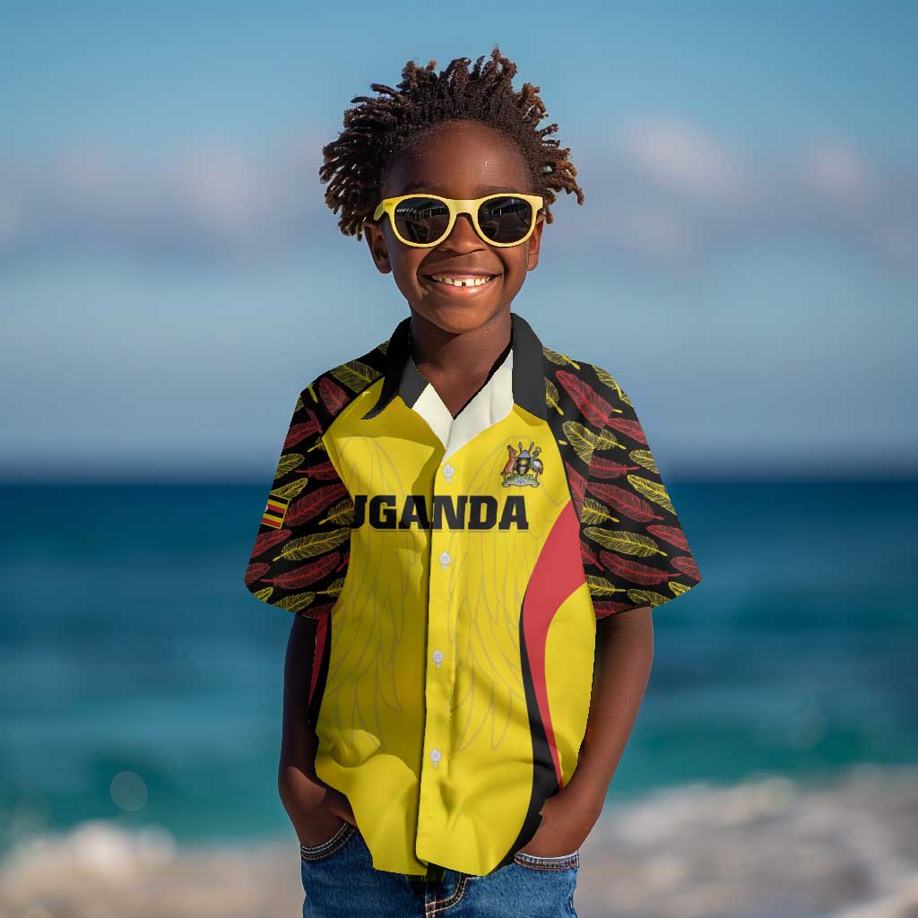 Custom Uganda Cricket Kid Hawaiian Shirt Come On Cricket Cranes - African Pride