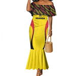 Custom Uganda Cricket Mermaid Dress Come On Cricket Cranes - African Pride