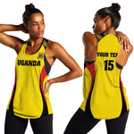 Custom Uganda Cricket Women Racerback Tank Come On Cricket Cranes - African Pride