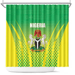 Nigeria Cricket Shower Curtain Go Yellow Greens - African Pride
