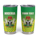 Custom Nigeria Cricket Tumbler Cup Go Yellow Greens - African Pride