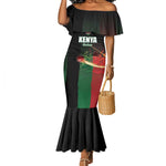 Custom Kenya Cricket Mermaid Dress Come On Simbas - African Pride