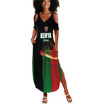 Custom Kenya Cricket Summer Maxi Dress Come On Simbas - African Pride